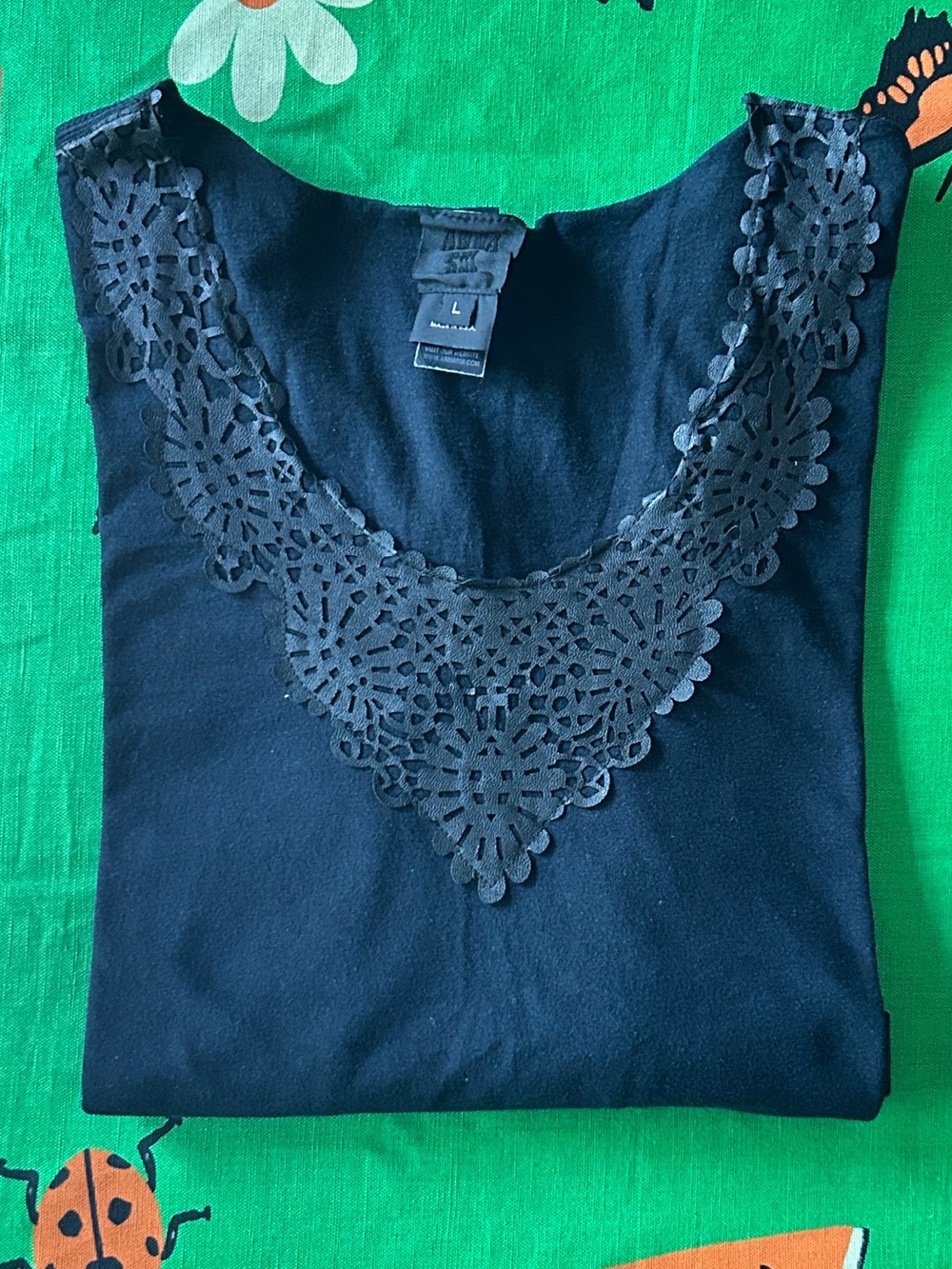 Anna Sui Faux Lace Collar Tee